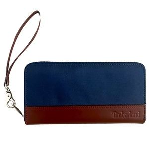 NWOT Timberland Canvas and Leather Clutch/Wallet
